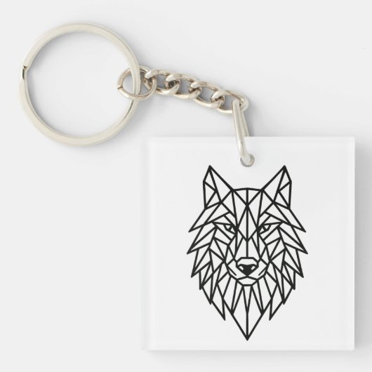Porte-clés Geometric Wolf Keychain (Devant)
