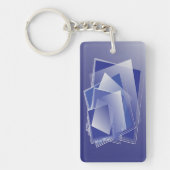 Porte-clés Géométrie bleue (Devant)