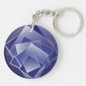 Porte-clés Géométrie bleue (Dos)