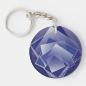 Porte-clés Géométrie bleue (Devant)