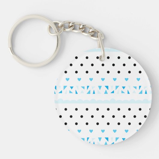 Porte-clés Géométrie bleue (Devant)