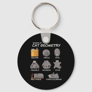Porte-clés Géométrie Chat Math Drôle Cadeaux Chat Pour Chat P