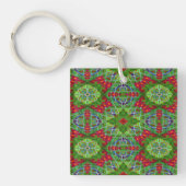 Porte-clés Géométrie rouge, verte et bleue (Devant)