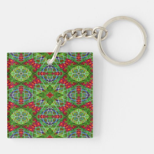 Porte-clés Géométrie rouge, verte et bleue (Dos)