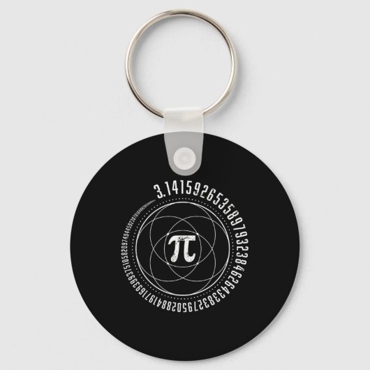 Porte-clés Géométrie Sacrée Pi Math Science Stem 3.14 Pi Jour (Recto)