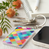Porte-clés : GEOMETRIQUE MULTICOLORE (Devant droit)