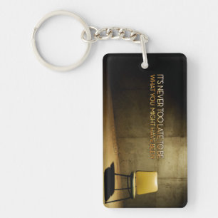 Porte-clés George Eliot Citation inspirante "Jamais trop tard