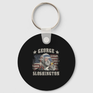 Porte-clés George Sloshington 4 juillet Parti Washington Fu