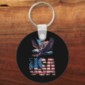 Porte-clés George Washington À cheval Sur Un Aigle 4 juillet (Recto)