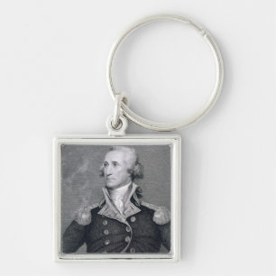 Porte-clés George Washington, gravé par brun Durand de