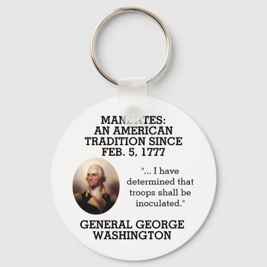 Porte-clés George Washington Mandates depuis 1777 (Recto)