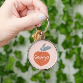 Porte-clés Georgia Peach personnaliser votre texte (Main)