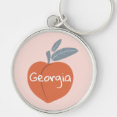 Porte-clés Georgia Peach personnaliser votre texte (Devant)