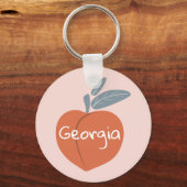 Porte-clés Georgia Peach personnaliser votre texte (Recto)