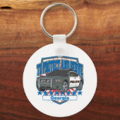 Porte-clés Géorgie : Protéger et servir une voiture de police (Recto)