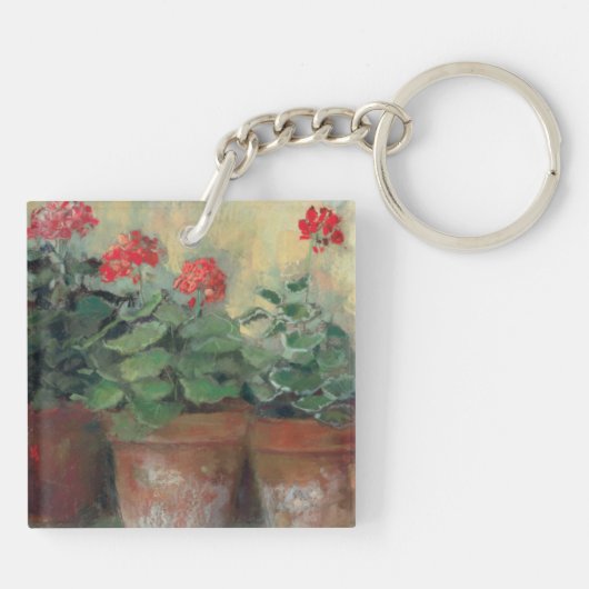 Porte-clés Géraniums dans des pots (Dos)