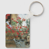 Porte-clés Géraniums par Childe Hassam, Impressionnisme Vinta (Verso)