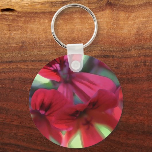 Porte-clés Geraniums peints (Recto)