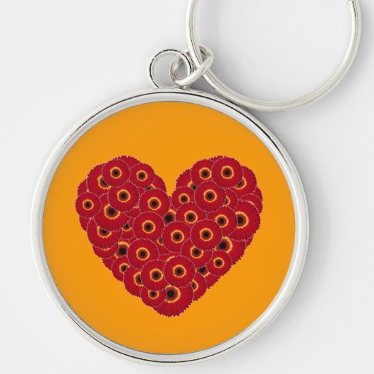 Porte-clés Gerber Daisy Heart (Devant)