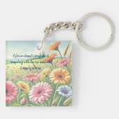 Porte-clés Gerbera Daisy Field & Citation (Dos)