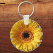 Porte-clés Gerbera jaune soleil (Recto)