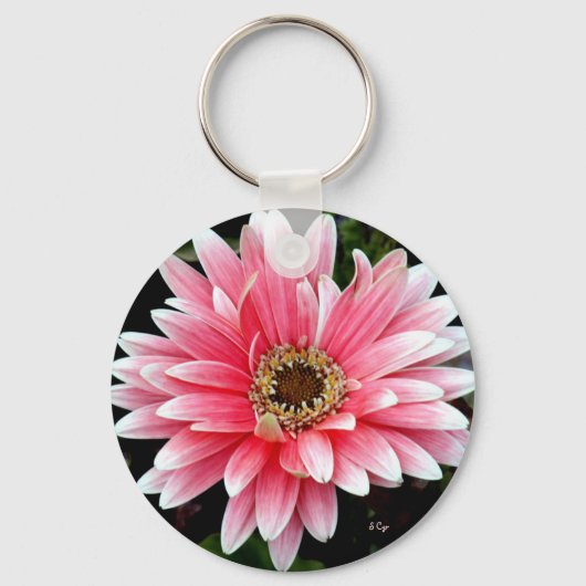 Porte-clés Gerbera rose (Recto)