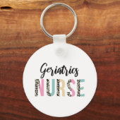 Porte-clés Geriatrics Nurse mignon Leopard Design - Drôle cad (Recto)