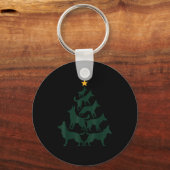 Porte-clés German Shepherd Christmas Tree Funny Gsd Dog Mom D (Recto)