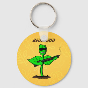 Porte-clés Germinator cyborg plante dessin humoristique