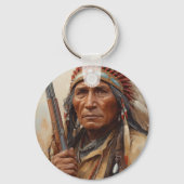 Porte-clés Geronimo Indian Chief Warrior Portrait (Verso)