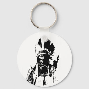Porte-clés Geronimo noir et blanc