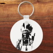 Porte-clés Geronimo noir et blanc (Recto)