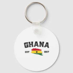 Porte-clés Ghana Est. Jour de l'indépendance du drapeau ghané
