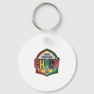 Porte-clés Ghana Football 2026 Football Gras Pays Typographie