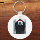 Porte-clés Ghost Red Heart Hands Y Face Halloween Valentines (Recto)
