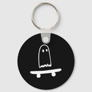 Porte-clés Ghost Skateboard Lazy Halloween Costume amusant Sk