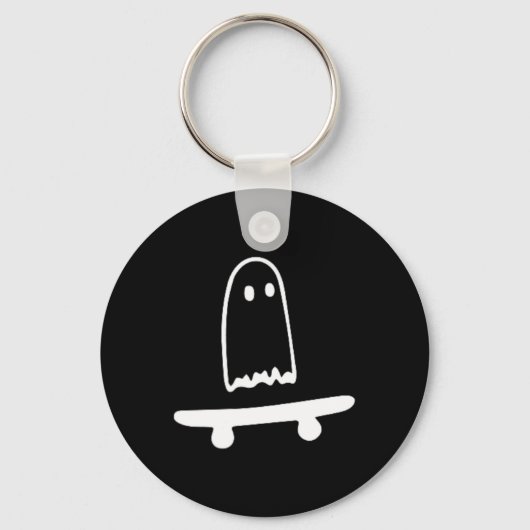 Porte-clés Ghost Skateboard Lazy Halloween Costume amusant Sk (Recto)