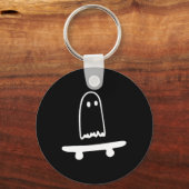 Porte-clés Ghost Skateboard Lazy Halloween Costume amusant Sk (Recto)