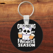 Porte-clés Ghosting Est Ma Saison Favorite Halloween Femme Ch (Recto)