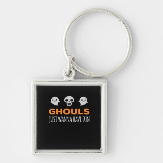 Porte-clés Ghouls veut juste s'amuser Automne esthétique (Devant)