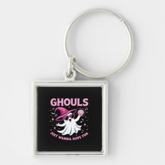 Porte-clés Ghouls veut juste s'amuser Halloween Éffrayant - a (Devant)