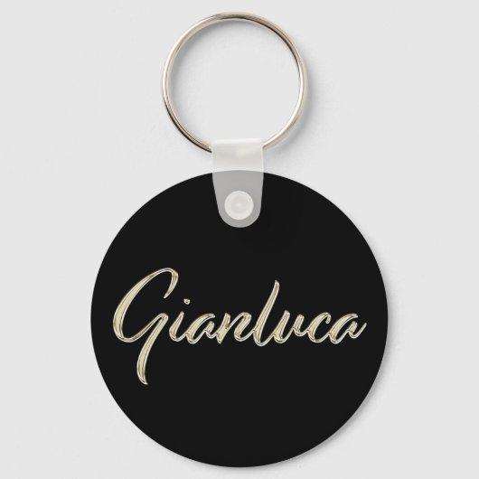Porte-clés Gianluca Nom whitegold Button (Recto)