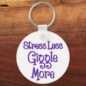 Porte-clés GIGGGLE MORE, encre violette (Recto)