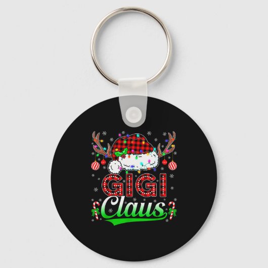 Porte-clés Gigi Claus Christmas Lights Matching Family Xmas P (Recto)