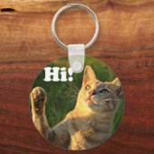 Porte-clés Ginger Cat Dit Bonjour ! (Recto)