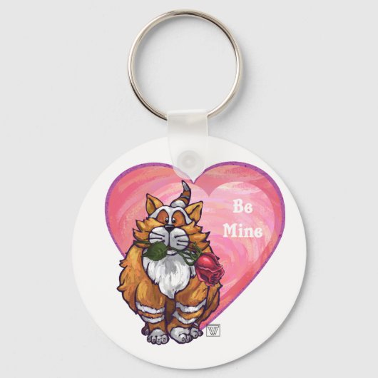 Porte-clés Ginger Cat Saint-Valentin (Recto)