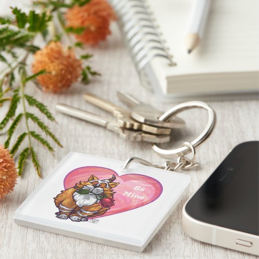 Porte-clés Ginger Cat Saint-Valentin (Devant Droit)