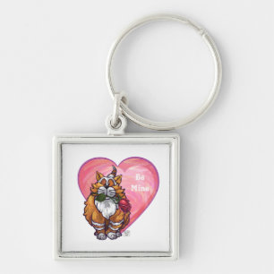 Porte-clés Ginger Cat Saint-Valentin