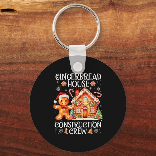 Porte-clés Gingerbread House Construction Crew Cookies Baking (Recto)