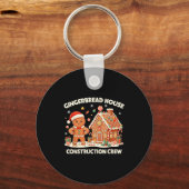 Porte-clés Gingerbread House Construction Crew Kids Men Women (Recto)